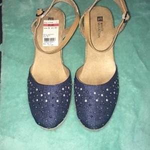 Denim Wedges